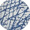Homeroots 8' Navy Blue And Ivory Round Abstract Washable Indoor Outdoor Area Rug 614373 - alternate 7