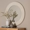 Baxton Studio Grazia Modern Round Beaded-framed Accent Mirror in Pearl White 247-13757-ZORO - alternate 4