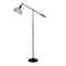 Homeroots 58" Black Swing Arm Floor Lamp With Clear Glass Dome Shade 523579 - alternate 9