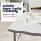 Flash Furniture Wren 48 in x 24 in Adjustable Height Activity Table, Thermal Laminate Top, Short Legs, White XU-A2448-REC-WHT-T-P-GG - alternate 8
