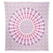 Homeroots 92" X 84" Pink White And Red Mandala Cotton Hanging Tapestry 397420 - alternate 1