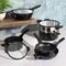 Kenmore Elite Grayson 9 Piece Nonstick Aluminum Stackable Cookware Set in Black 82912.09 - alternate 4