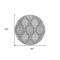 Homeroots 8' Gray Silver And Charcoal Round Ikat Washable Indoor Outdoor Area Rug 589154 - alternate 5