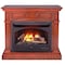 Procom Heating Dual Fuel Vent Free Gas Fireplace System, 26,000 BTU, T-Stat Control, Heritage Cherry Finish FBNSD28T-MHC - alternate 1