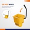 4Dock Mop Bucket/Wringer, Side Press, 38 Quart BW002 - alternate 5