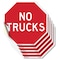 Signmission No Trucks, 4 inch X 4 inch, Vinyl Decal, 5PK OC-D-5PACK-4-267 - alternate 1
