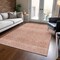 Homeroots 9' X 12' Salmon And Ivory Chevron Washable Indoor Outdoor Area Rug 612296 - alternate 9