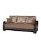 Homeroots 87" Brown Chenille Convertible Futon Sleeper Sofa And Toss Pillows With Storage 607209 - alternate 7