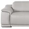 Homeroots 107" Light Gray Top Grain Leather Reclining USB Sofa 643713 - alternate 6