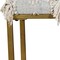 Homeroots 47" Gray Ivory and Gold Geometric Cotton Upholstered Bench 548259 - alternate 8