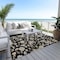 Homeroots 3' X 5' Black Beige And Ivory Floral Washable Indoor Outdoor Area Rug 597800 - alternate 6