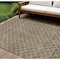 Homeroots 10' X 14' Brown And Beige Geometric Washable Indoor Outdoor Area Rug 596176 - alternate 1