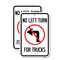 Signmission No Left Turn for Trucks with Graphic, 18'' X 24'' 2 Signs, Heavy Gauge Aluminum, 2PK A-1824-2PACK-23843 - alternate 1