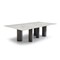 Homeroots 108" White and Black Marble and Stainless Steel Dining Table 718891 - alternate 8