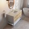 James Martin Vanities Olena 48" Single Vanity, Light Mappa Burl and Polished White, w/ 3 CM Tajnar Eclos Top D804-V48-LMB-3TJR - alternate 7