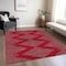 Homeroots 3' X 5' Red And Gray Geometric Washable Indoor Outdoor Area Rug 598782 - alternate 7