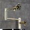 Kingston Brass Deck Mount Pot Filler Faucet with Knurled Handle, Polished Brass KS4702RKZ - alternate 5