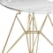 Leisuremod Cresco Plastic Dining Side Chair with Gold Base, Clear, 4PK CR19CLG4 - alternate 4
