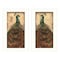 Homeroots Set Of Two Peacock 1 White Framed Print Wall Art, 2PK 405686 - alternate 1