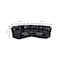 Homeroots Black Polyester Blend Power Reclining U Shaped Three Piece Corner Sectional 366243 - alternate 5