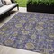 Homeroots 5' X 8' Purple Beige And Taupe Oriental Washable Indoor Outdoor Area Rug 582123 - alternate 1