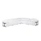 Homeroots White Italian Leather Modular L Shaped Seven Piece Corner Sectional With Console 534878 - alternate 7