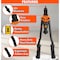 Av Steel 14-Inch Rivet Gun, 12 Interchangeable Mandrels & 200Pcs Nuts with Carry Case AV-300016 - alternate 7