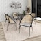 Leisuremod Urbane Collection Modern Dining Chair With Wicker back in Light Grey, 4PK UC21WLGR4 - alternate 10