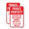 Signmission Private Property - Reserved for Our Students, Members a, 12'' X 18'', Heavy Gauge Aluminum, 2PK A-1218-2PACK-23250 - alternate 1