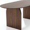 Homeroots 67" Walnut Solid Wood Double Pedestal Base Oval Dining Table 712160 - alternate 7