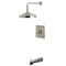 Kingston Brass Single-Handle Pressure Balanced Tub and Shower Faucet, Brushed Nickel KB6148CML - alternate 1