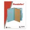 Pendaflex Pressboard Top Tab Folders, 2/5-Cut Tab, Exp 1.75", 1 Divider, 4 Fasteners, Legal, Light Blue, 10PK 28730P - alternate 2