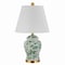 Jonathan Y Penelope 22" French Country Cottage Ceramic/Iron Chinoiserie Ginger Jar LED Table Lamp, White/Green JYL3005B - alternate 9