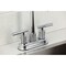 Kingston Brass Double-Handle 4" Centerset Bar Faucet with Knurled Handle, Polished Chrome KB5491KNL - alternate 5