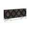 Homeroots 72in Black Solid Wood Sideboard with Four Doors 380241 - alternate 5