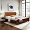 Homeroots Two Piece Oak Solid and Manufactured Wood Bedroom Set 569372 - alternate 7
