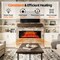 Edendirect 52.26-in W Black Wall mount LED Flat wall Electric Fireplace with Remote Control Included ZR-BI50 - alternate 8