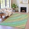 Homeroots 9' X 12' Teal Blue Pink And Peach Abstract Washable Indoor Outdoor Area Rug 631255 - alternate 8