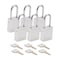 Brady Velocity Lockout Padlocks Aluminum 1.5in Shackle Clearance KA White 6PK SDAL-WHT-38ST-KA6 - alternate 1