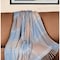 Homeroots 50" X 60" Blue Gray and Beige Woven Cotton Plaid Throw Blanket with Fringe 548943 - alternate 6