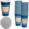 Ecoquality 16oz Insulated Paper Hot Cups With White Flat Lids New York Greek Design Cups, 500PK EQ16OZANGPCWFL-500 - alternate 1