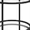 Homeroots 22" Black And Clear Glass And Steel Round End Table With Shelf 543813 - alternate 8