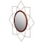 Uniquewise Decorative Flower Shape Rose Gold Metal Frame Wall Mounted Modern Mirror QI004581 - alternate 7