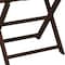 Homeroots Earth Friendly Brown Folding Luggage Rack With Brown Straps 383083 - alternate 7