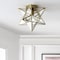 Jonathan Y Stella 12" Moravian Star Metal/Clear Glass LED Flush Mount, Gold/Clear JYL9035B - alternate 10
