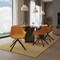 Leisuremod Markley Swivel Leather Dining Arm Chair with Iron Legs, 2PK ESCBL-26-BR2 - alternate 10