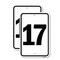 Signmission Sign with Number '17, 18'' X 24'' 2 Signs, Heavy Gauge Aluminum, 2PK A-1824-2PACK-22905 - alternate 1
