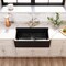 Kingston Brass 33" Fireclay Single Bowl Farmhouse Kitchen Sink with Bottom Grid and Strainer, Matte Black KGPF331810KBC - alternate 2