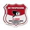 Signmission No Trespassing Shield Sign 24 Hour Video, 6 inch X 6 inch, Plastic Sign, 2PK SHI-P-2PACK-6-420 - alternate 1