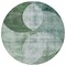 Homeroots 8' Mint Green And Fern Green Round Geometric Washable Indoor Outdoor Area Rug 604943 - alternate 8